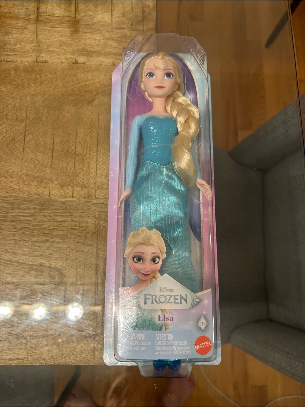 Mattel Elsa frozen Doll in Teal Blue Dress